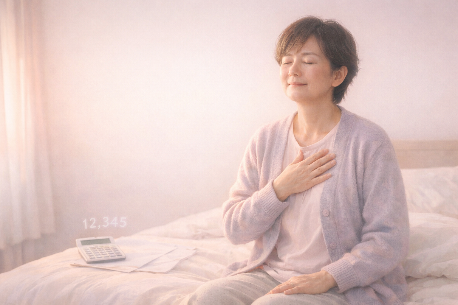 50代、お金の不安で夜に眠れないときに寄り添う、まずは一呼吸をそっとする時間